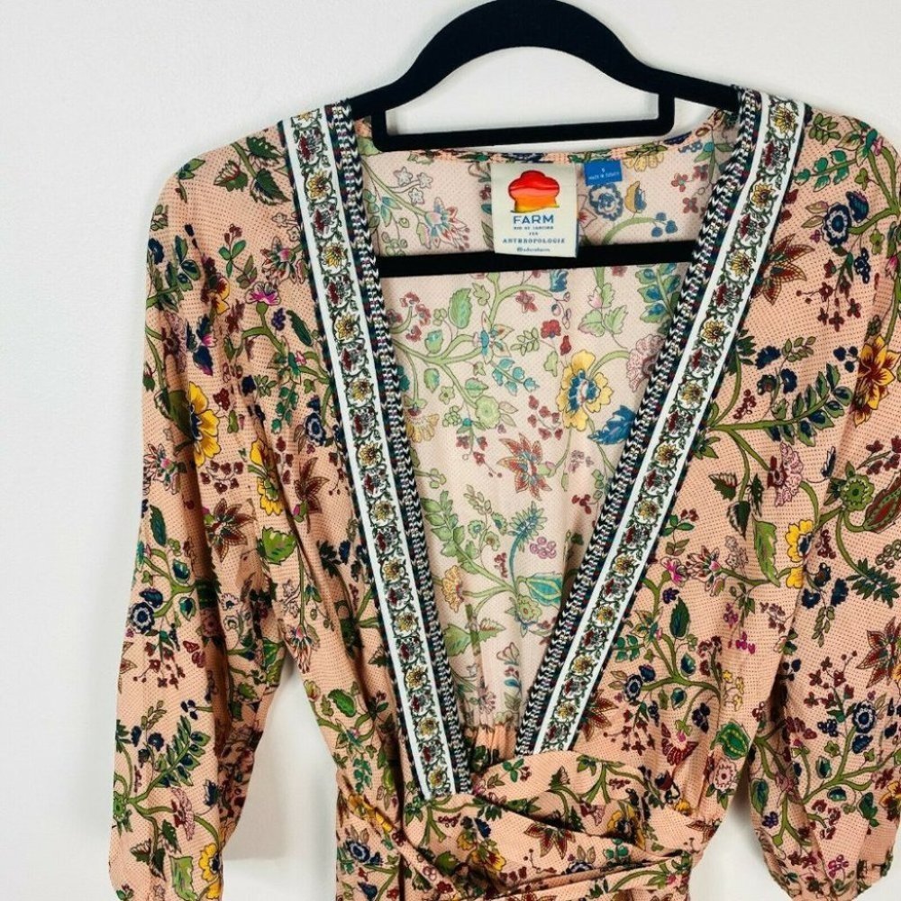 Farm Rio Women's Size Small Maxi Long Wrap Dress - Picture 7 of 9